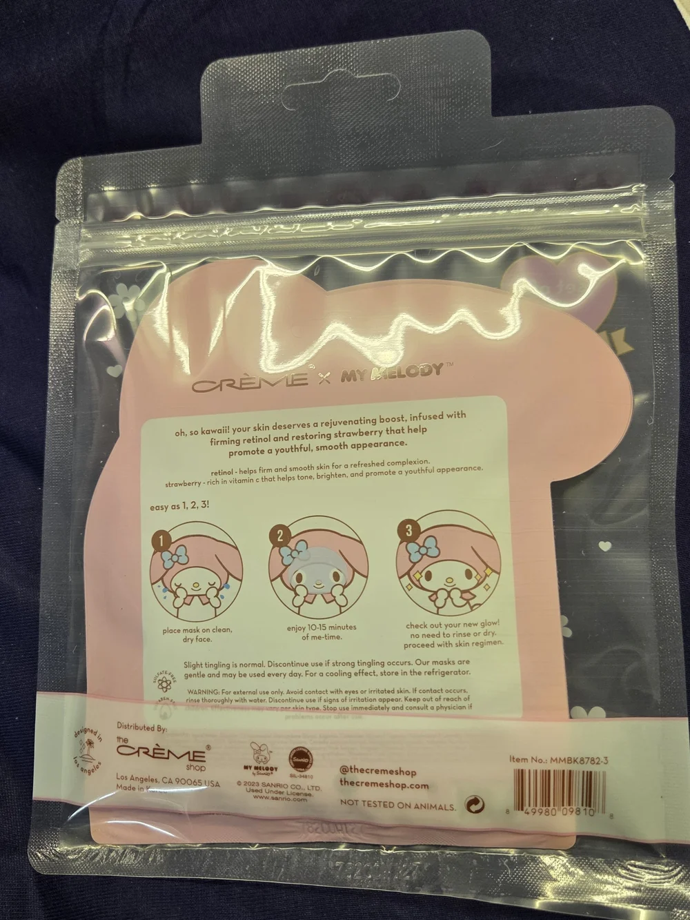 Berry Kawaii Retinol Strawberry Sheet Mask - Pink 3 In A Pack